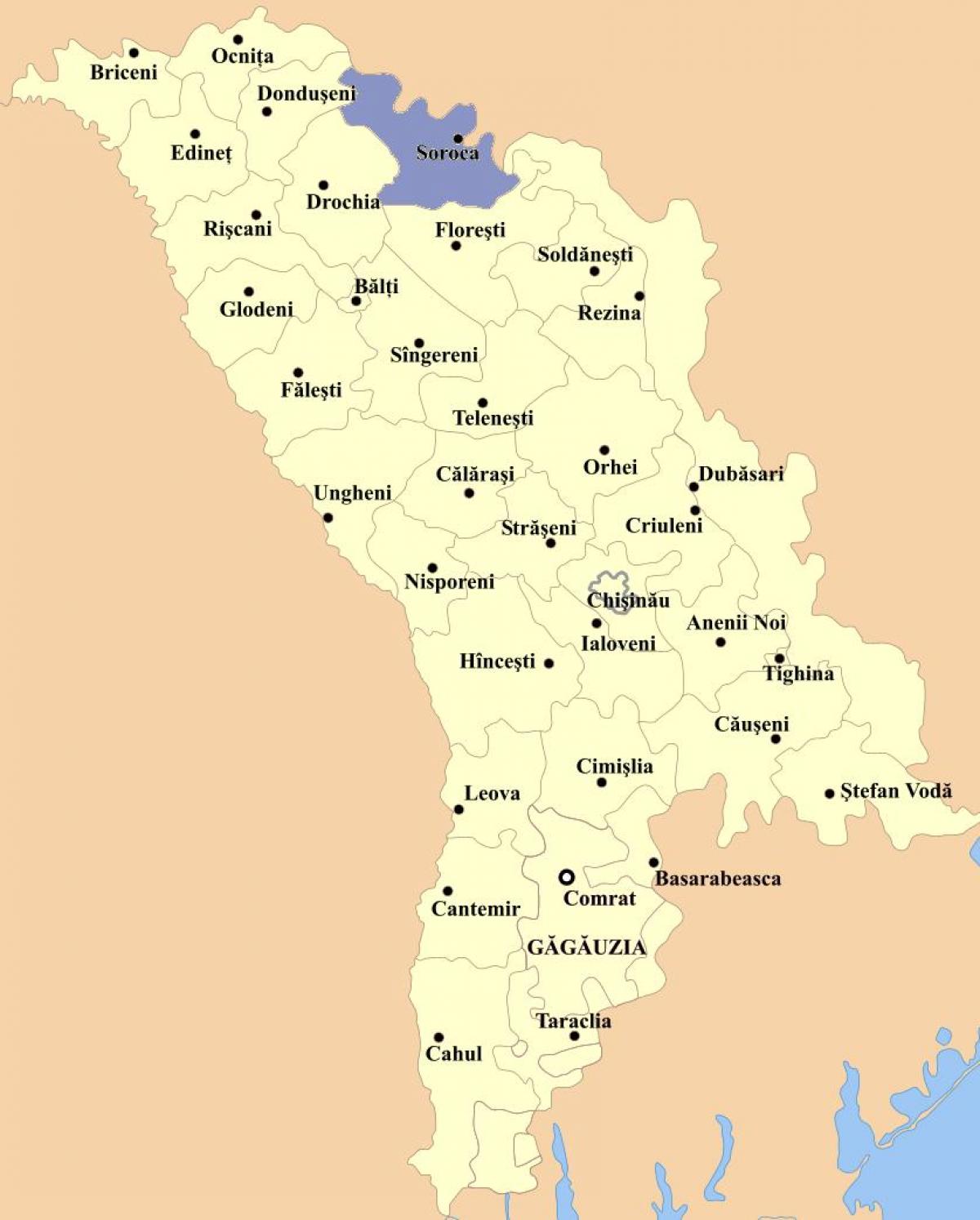 Mapa cahul Moldavia