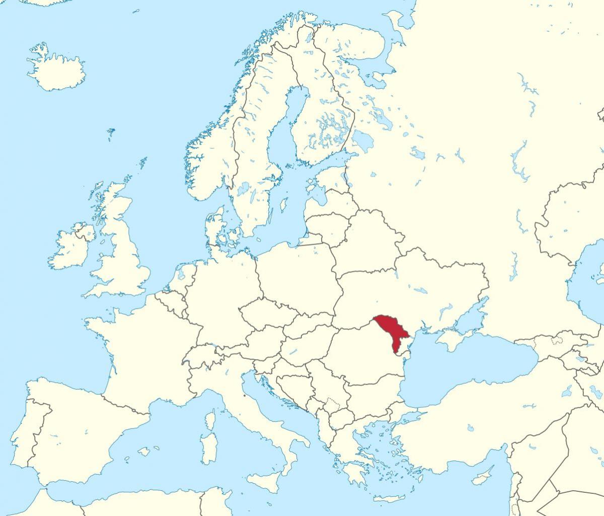 Mapa Moldavia europan